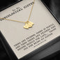 To My Unbiological Sister - Family For Life | Artisan Crafted 18K Gold / Silver Personalized Heart Initials Necklace 18k Gold - 3 Hearts