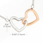 Unbiological Sister | Call on Me Proverbs 3:15 | Interlocking Hearts Necklace